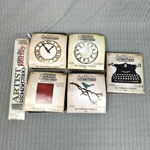 Sizzix Tim Holtz Alterations Bigz Dies Set Picture Wheel Typewriter Stampers